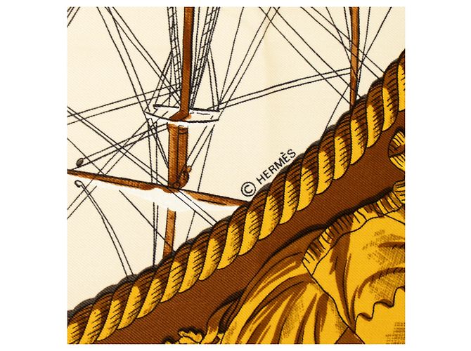HERMÈS - Carré 90 Marine und Kavallerie Hermès aus mehrfarbigem Seidenstoff Mehrfarben - Ansicht 8