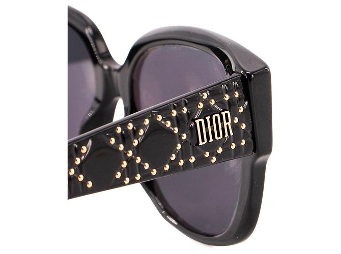 DIOR - Occhiali da sole LadyDiorStuds Dior in plastica nera Nero - vista 3