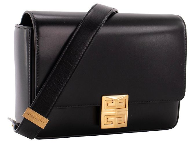 GIVENCHY - Borsa a tracolla 4G media Givenchy in pelle box nera Nero - vista 2
