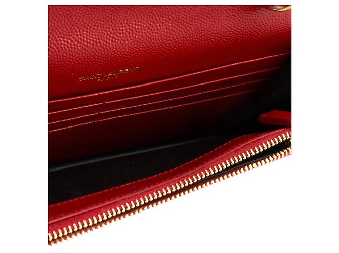 SAINT LAURENT - Borsa a Spalla Cassandre in Pelle Granata Rossa Rosso - vista 10