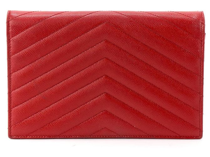 SAINT LAURENT - Borsa a Spalla Cassandre in Pelle Granata Rossa Rosso - vista 3