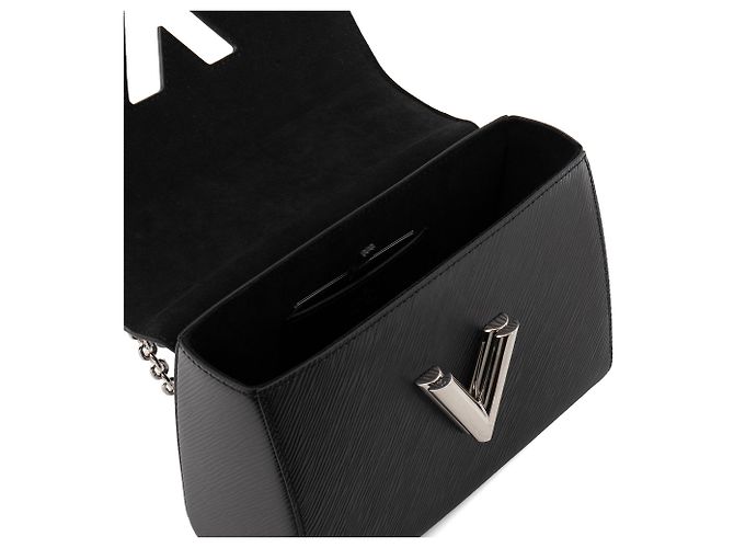 LOUIS VUITTON - Bolsa de Ombro Twist MM Louis Vuitton em Couro Epi Preto - vista 10