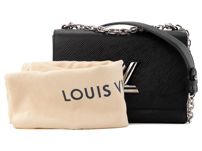 LOUIS VUITTON - Bolsa de Ombro Twist MM Louis Vuitton em Couro Epi Preto - vista 14