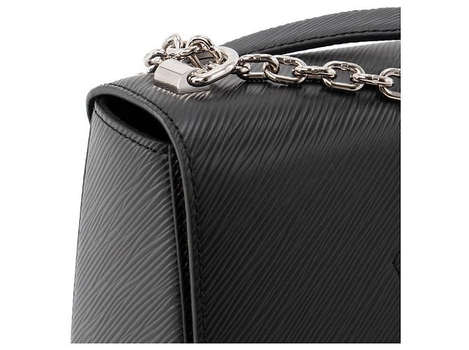 LOUIS VUITTON - Bolsa de Ombro Twist MM Louis Vuitton em Couro Epi Preto - vista 6