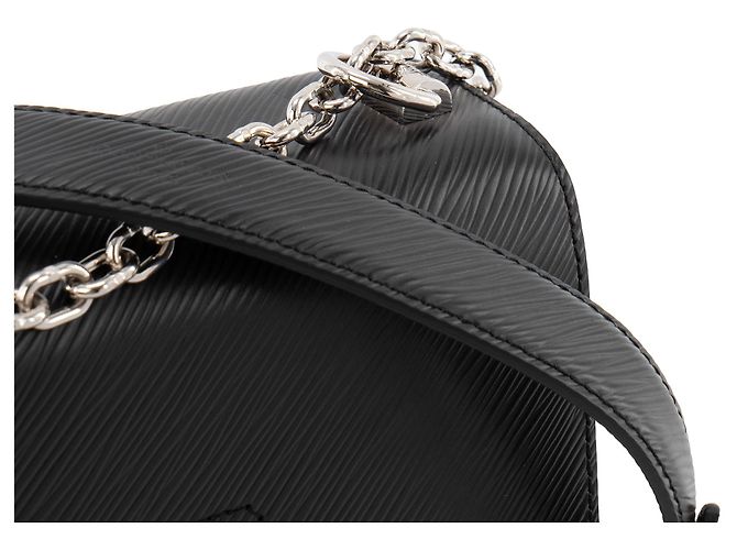 LOUIS VUITTON - Bolsa de Ombro Twist MM Louis Vuitton em Couro Epi Preto - vista 7