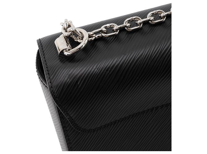 LOUIS VUITTON - Bolsa de Ombro Twist MM Louis Vuitton em Couro Epi Preto - vista 8