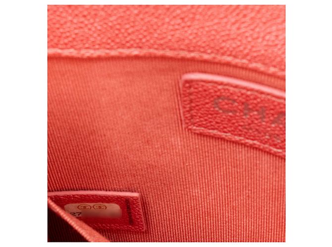 CHANEL - Borsa a tracolla North South Boy Chanel in pelle caviar rosa iridescente - vista 13
