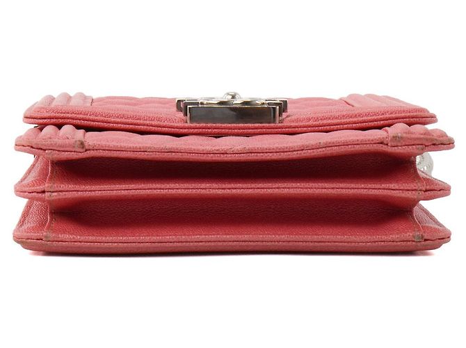 CHANEL - Borsa a tracolla North South Boy Chanel in pelle caviar rosa iridescente - vista 4