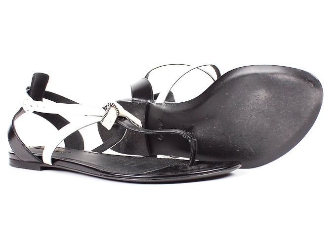 LOUIS VUITTON - Sandali piatti vintage (taglia 39) Bianco - vista 2