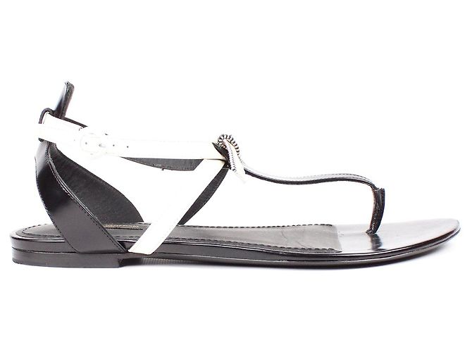 LOUIS VUITTON - Sandali piatti vintage (taglia 39) Bianco - vista 3