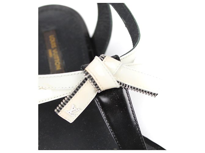 LOUIS VUITTON - Sandali piatti vintage (taglia 39) Bianco - vista 5