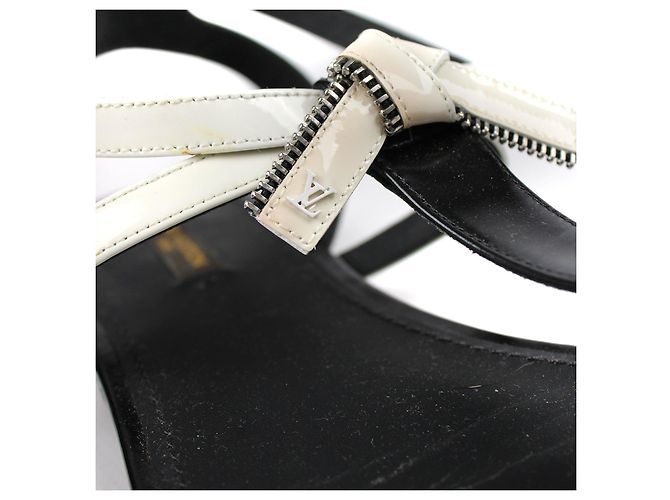 LOUIS VUITTON - Sandali piatti vintage (taglia 39) Bianco - vista 7
