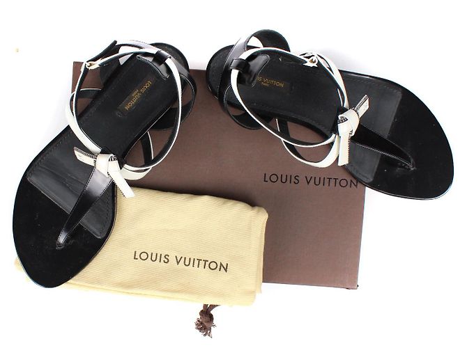 LOUIS VUITTON - Sandali piatti vintage (taglia 39) Bianco - vista 8