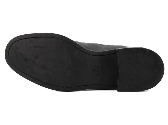 GUCCI - Black embossed monogram leather ankle boots (Size 38.5) - view 3