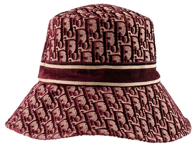 DIOR - Cappello Dior in velluto bordeaux (T57) Bordò - vista 2