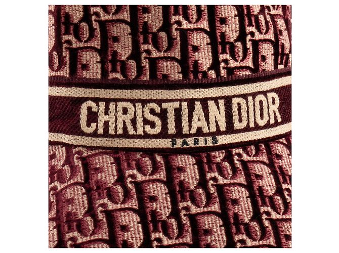 DIOR - Cappello Dior in velluto bordeaux (T57) Bordò - vista 3