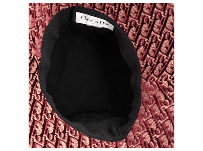 DIOR - Cappello Dior in velluto bordeaux (T57) Bordò - vista 4