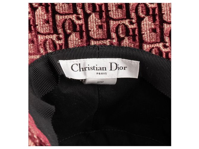 DIOR - Cappello Dior in velluto bordeaux (T57) Bordò - vista 5