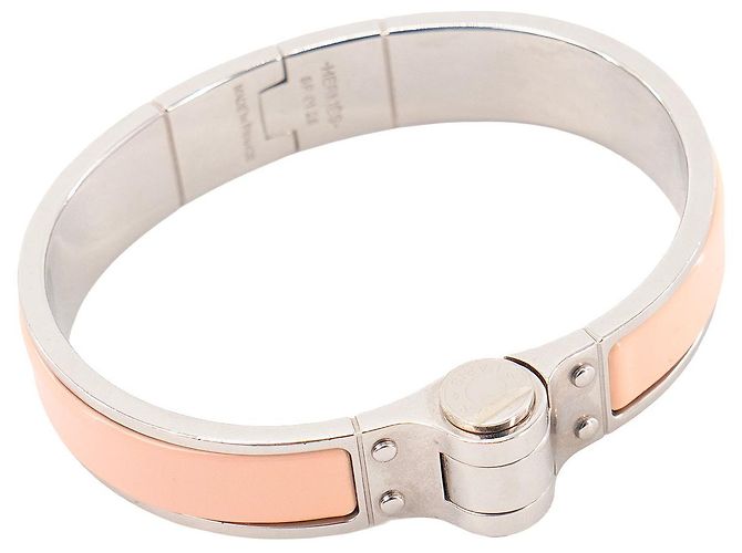 HERMÈS - Bracciale a Cerniera Chanel in Smalto Salmone (T1) Rosa - vista 3