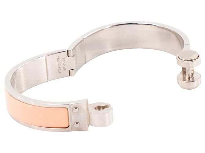 HERMÈS - Bracciale a Cerniera Chanel in Smalto Salmone (T1) Rosa - vista 4