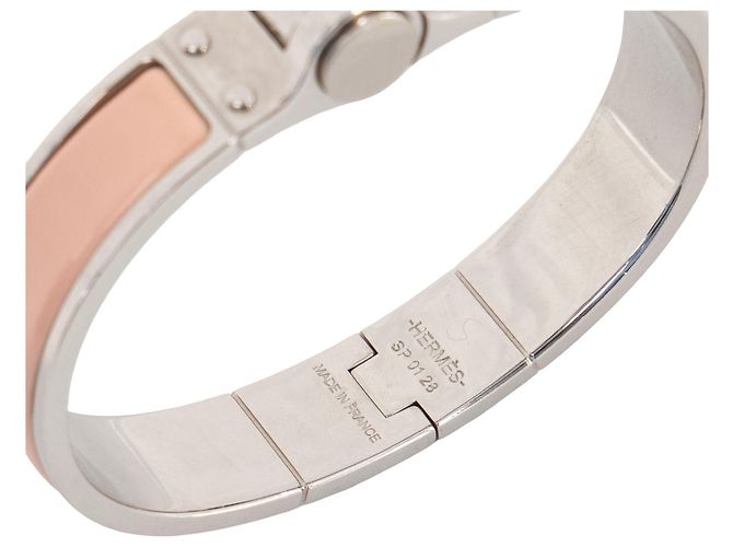 HERMÈS - Bracciale a Cerniera Chanel in Smalto Salmone (T1) Rosa - vista 5