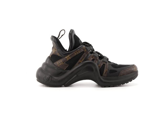 LOUIS VUITTON - Archlight Sneakers Louis Vuitton aus beschichtetem Monogramm-Canvas (Größe 37.5) Schwarz - Ansicht 2