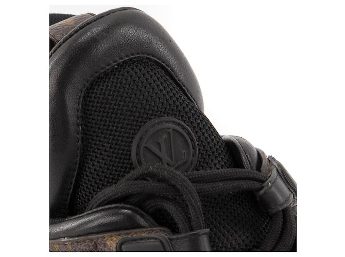 LOUIS VUITTON - Archlight Sneakers Louis Vuitton aus beschichtetem Monogramm-Canvas (Größe 37.5) Schwarz - Ansicht 6
