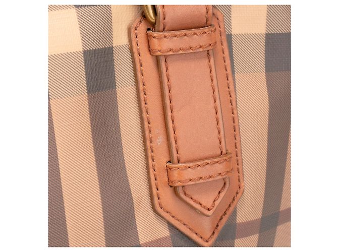BURBERRY - Borsa a mano Burberry in pelle e tela monogrammata Marrone - vista 6