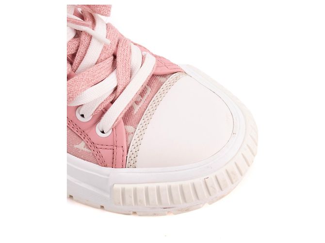 LOUIS VUITTON - Sneakers Squad Low Louis Vuitton in denim rosa e bianco (T35) - vista 4