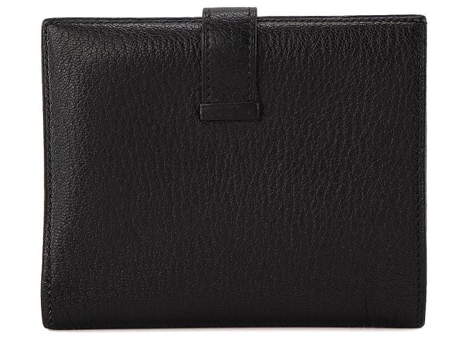 HERMÈS - Cartera Béarn Compact en piel de cabra negro - vista 2