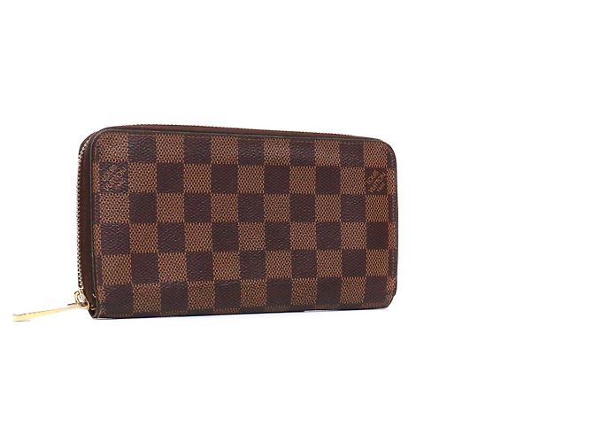 LOUIS VUITTON - Cartera Zippy Louis Vuitton en lona damier ébano Castaño - vista 2