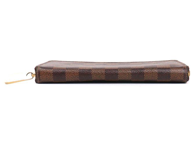 LOUIS VUITTON - Cartera Zippy Louis Vuitton en lona damier ébano Castaño - vista 4