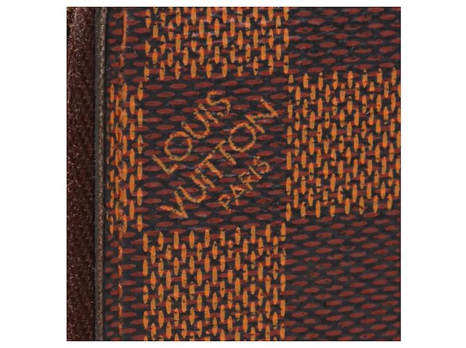 LOUIS VUITTON - Cartera Zippy Louis Vuitton en lona damier ébano Castaño - vista 5