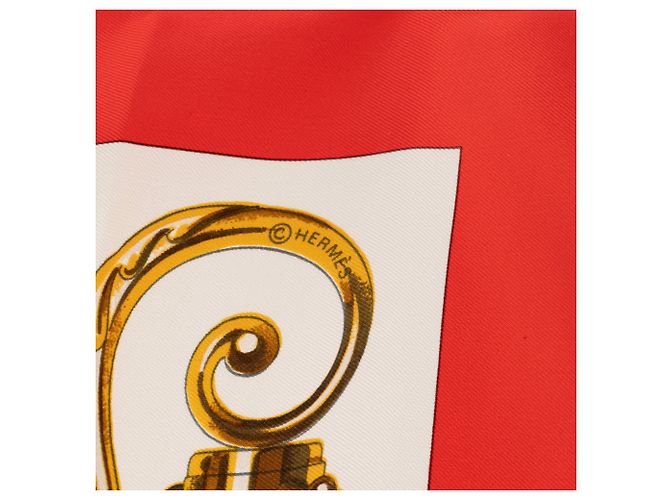 HERMÈS - Foulard 90 Attelage en Arbalète Hermès in seta multicolore Rosso - vista 6