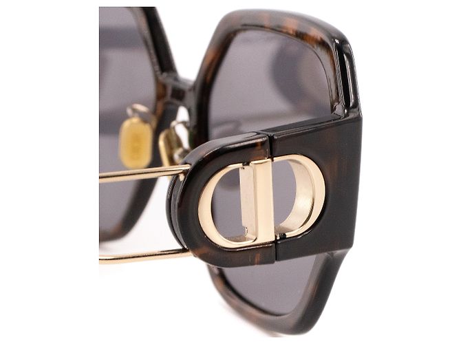 DIOR - Occhiali da sole 30MONTAIGNE Dior in plastica tartarugata marrone Nero - vista 3