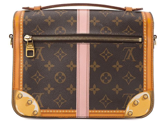 LOUIS VUITTON - Borsa a Spalla Métis Louis Vuitton in Tela Monogram Edizione Limitata Trunk Marrone - vista 3