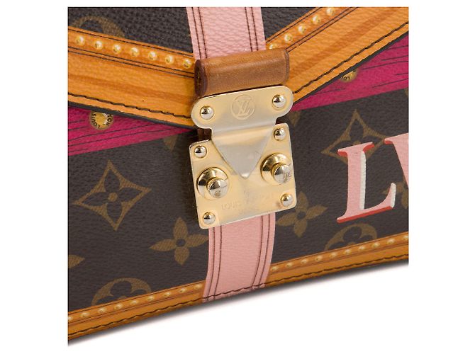 LOUIS VUITTON - Borsa a Spalla Métis Louis Vuitton in Tela Monogram Edizione Limitata Trunk Marrone - vista 7