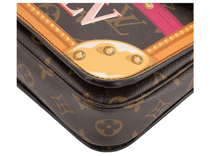 LOUIS VUITTON - Borsa a Spalla Métis Louis Vuitton in Tela Monogram Edizione Limitata Trunk Marrone - vista 8