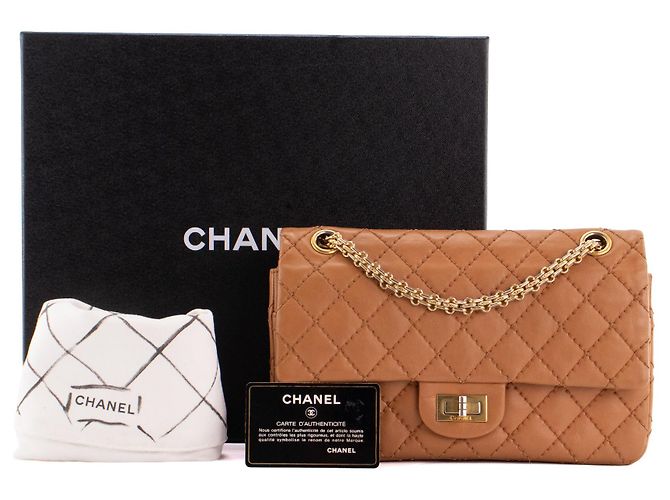 CHANEL - Borsa a tracolla 2.55 Chanel in pelle liscia marrone - vista 11