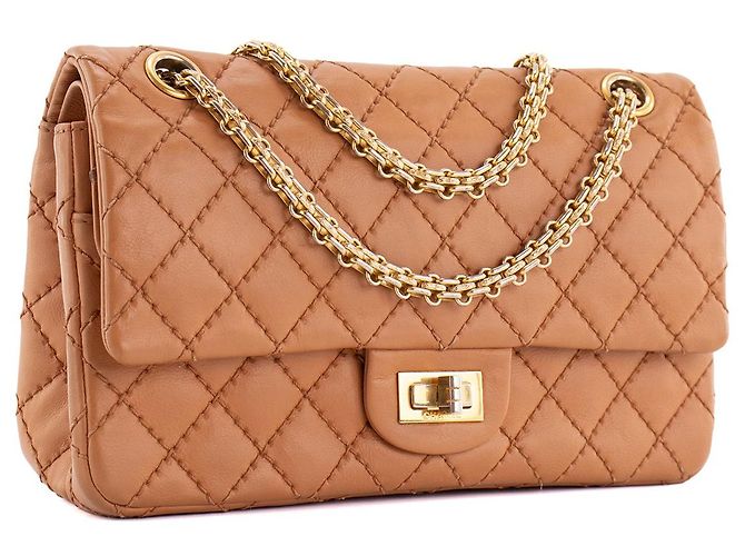 CHANEL - Borsa a tracolla 2.55 Chanel in pelle liscia marrone - vista 2