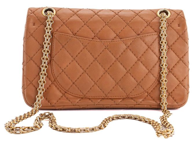 CHANEL - Borsa a tracolla 2.55 Chanel in pelle liscia marrone - vista 3