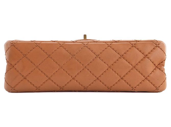 CHANEL - Borsa a tracolla 2.55 Chanel in pelle liscia marrone - vista 4