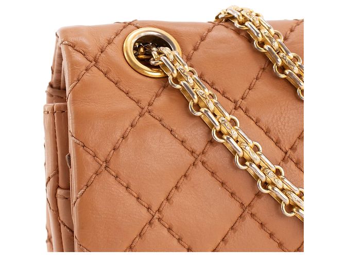 CHANEL - Borsa a tracolla 2.55 Chanel in pelle liscia marrone - vista 5