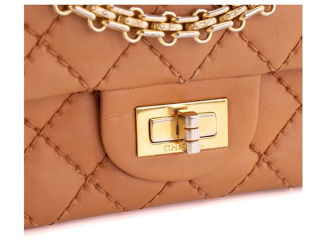 CHANEL - Borsa a tracolla 2.55 Chanel in pelle liscia marrone - vista 6