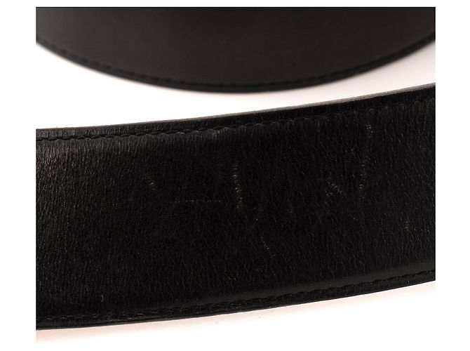 HERMÈS - H-Gürtel aus schwarzem Leder (T80) Braun - Ansicht 3