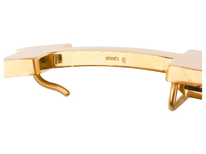 HERMÈS - H-Gürtel aus schwarzem Leder (T80) Braun - Ansicht 6