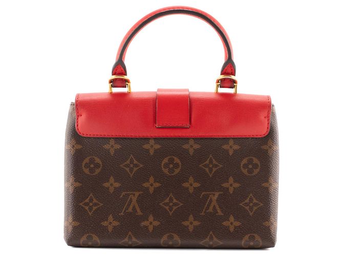 LOUIS VUITTON - Borsa a tracolla Locky BB Louis Vuitton in tela rivestita monogrammata e pelle rossa Marrone - vista 3