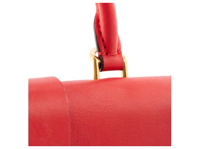 LOUIS VUITTON - Borsa a tracolla Locky BB Louis Vuitton in tela rivestita monogrammata e pelle rossa Marrone - vista 8