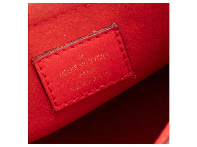 LOUIS VUITTON - Borsa a tracolla Locky BB Louis Vuitton in tela rivestita monogrammata e pelle rossa Marrone - vista 9