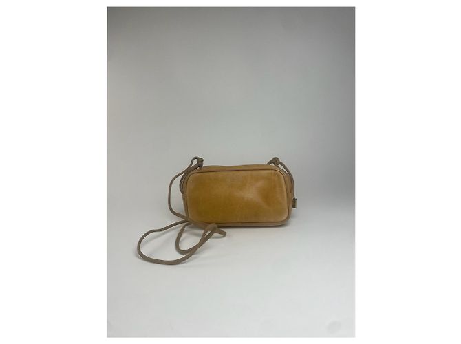 Vintage Loewe Madrid Anagram Leder Schultertasche Gelb - vista 2